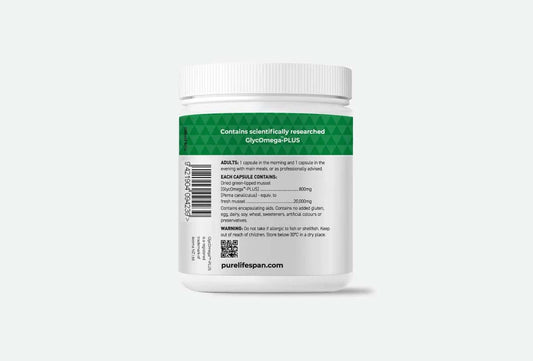 LIFESPAN Green Lipped Mussel 20000mg 200 Capsules | High Strength GlycOmega™-PLUS Joint Supplement Made in New Zealand