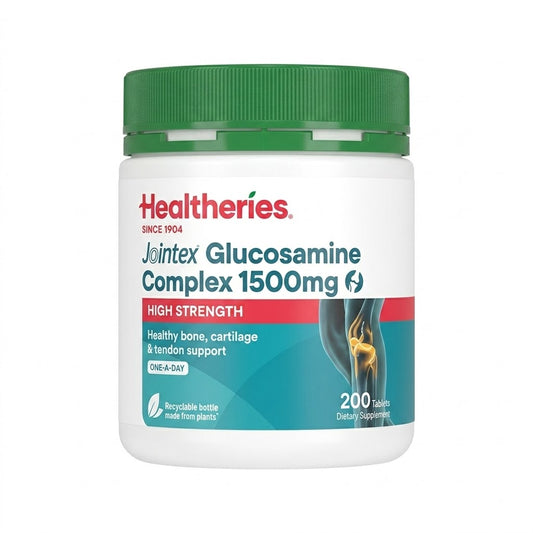 HEALTHERIES Jointex Glucosamine Complex 1500mg High Strength 200 Tablets – Joint, Cartilage & Bone Support