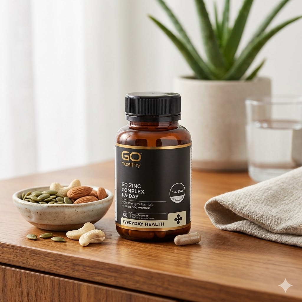 GO Healthy Go Magnesium 1-A-Day 500mg High Strength Marine Magnesium Supplement 60 Vege Capsules
