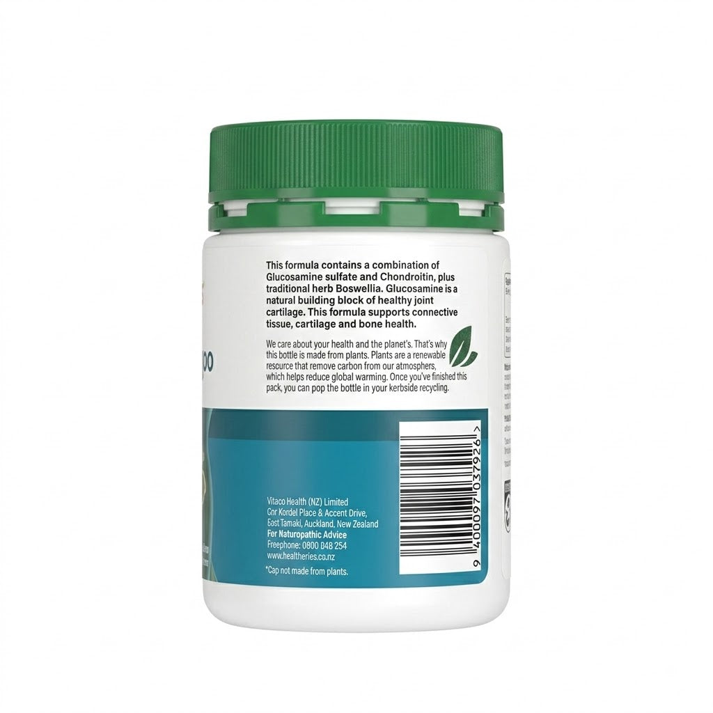 HEALTHERIES Jointex Glucosamine 1000 & Chondroitin 100 + Boswellia 120 Tablets – Joint & Cartilage Support