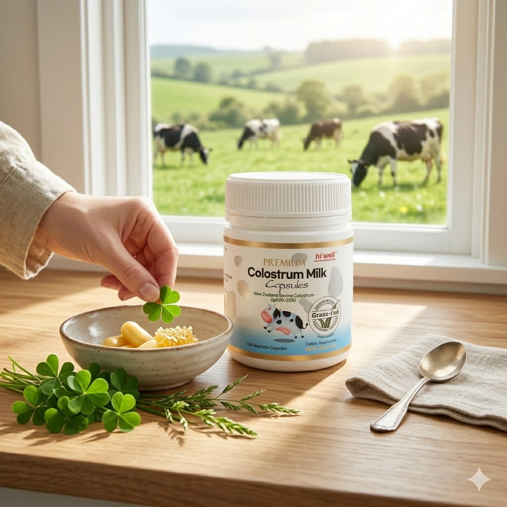 Hi Well Premium Colostrum 500mg Capsules 120 Caps – New Zealand Bovine Colostrum Supplement