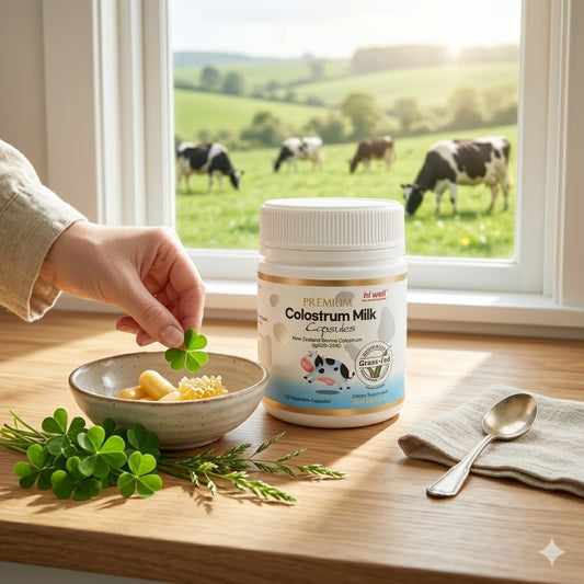 Hi Well Premium Colostrum 500mg Capsules 120 Caps – New Zealand Bovine Colostrum Supplement