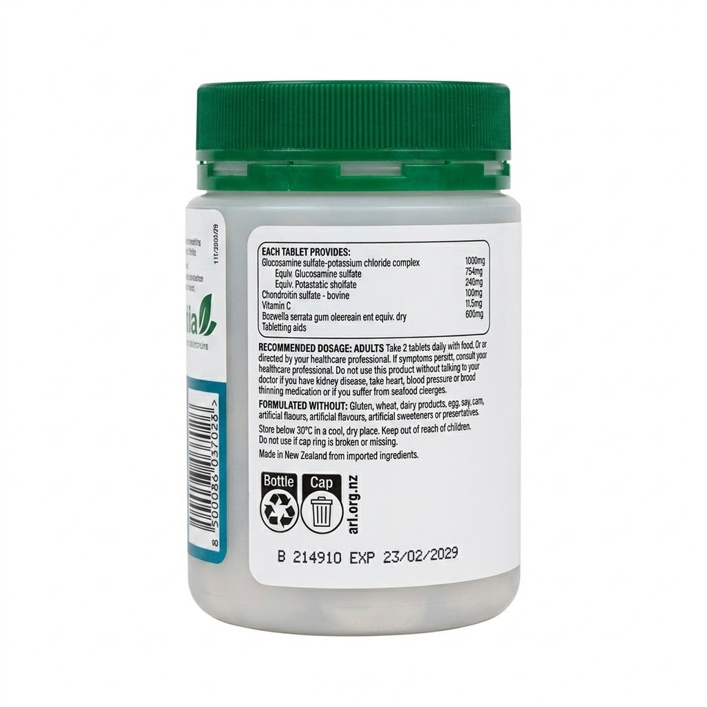 HEALTHERIES Jointex Glucosamine 1000 & Chondroitin 100 + Boswellia 120 Tablets – Joint & Cartilage Support
