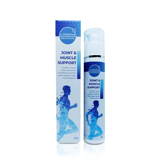 LIFESPAN Joint & Muscle Support Pump Cream 100ml | Natural Green Lipped Mussel & Manuka Oil | Made in New Zealand