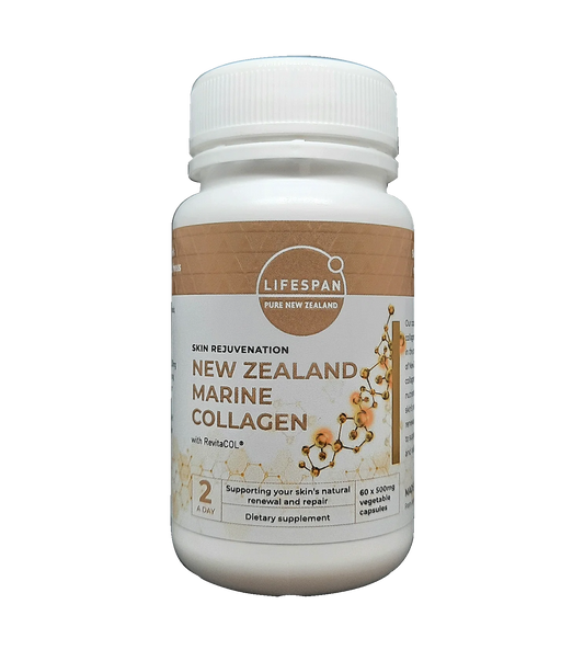 LIFESPAN Marine Collagen 500mg 60 Capsules | New Zealand Marine Collagen for Skin, Hair & Nails